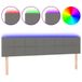 VidaXL Hoofdbord LED 200x5x78/88 cm stof donkergrijs