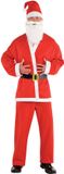 Amscan Verkleedpak Kerstman Heren Katoen Rood 6-delig Maat M