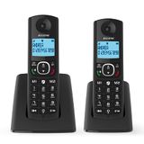 Alcatel F530 Duo, draadloze telefoon met 2 handsets, oproepblokkering, handsfree en twee directe geheugens, zwart