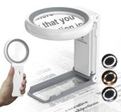 Loupe avec éclairage, grossissement 30x/10x, 18 LED, pliable, pour seniors