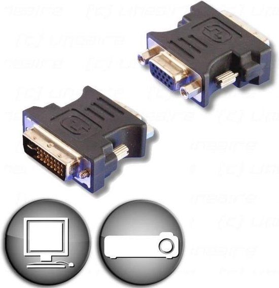 Lineaire AD270 tussenstuk voor kabels DVI VGA (D-Sub) Zwart