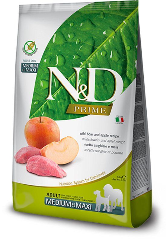 Farmina N&D Prime hondenvoeding Wild Zwijn medium/maxi 2,5 kg