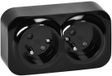 Orno ToDo - Dubbel Opbouwstopcontact - 2-voudig - Zwart - IP20