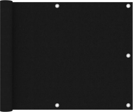 vidaXL Balkonscherm 75x600 cm Oxford stof Zwart