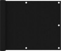 vidaXL Pare-vue de balcon 75x600 cm Tissu Oxford Noir