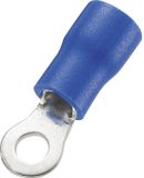 TRU COMPONENTS 738208 Ringkabelschoen Dwarsdoorsnede (max.): 2.50 mm² Schachtdiameter: 10.5 mm Deels geïsoleerd Blauw 100 stuk(s)