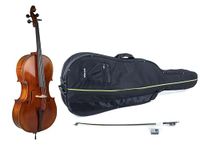 GEWA Cello, Allegro Antik VC1-4/4 Cello Trim Klaar om te spelen incl. hoes, carbon boog, Larsen Aurora snaren