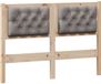 vidaXL - Hoofdbord - Massief grenenhout - Bruin en taupe
