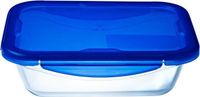 Pyrex Cook & Go boîte de conservation rectangulaire avec couvercle, 20 x 15 cm, 800 ml, en verre borosilicaté