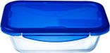 Pyrex Cook & Go boîte de conservation rectangulaire avec couvercle, 20 x 15 cm, 800 ml, en verre borosilicaté