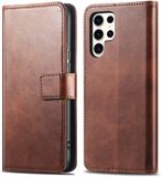 imoshion Luxe Bookcase voor de Samsung Galaxy S23 Ultra - Donkerbruin