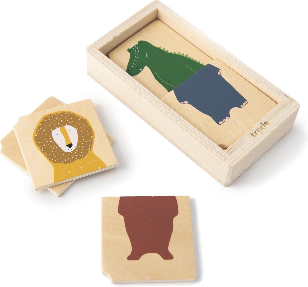 TRIXIE Leerpuzzel Dieren Junior 17 X 9 Cm Naturel - Hout - Multicolor - 5400858361615