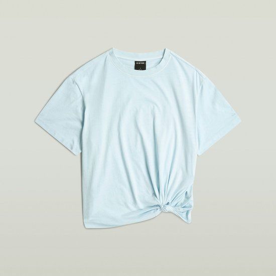 G-Star Washed relaxed knot r t wmn Dames Tops S Katoen Baby Blue GD