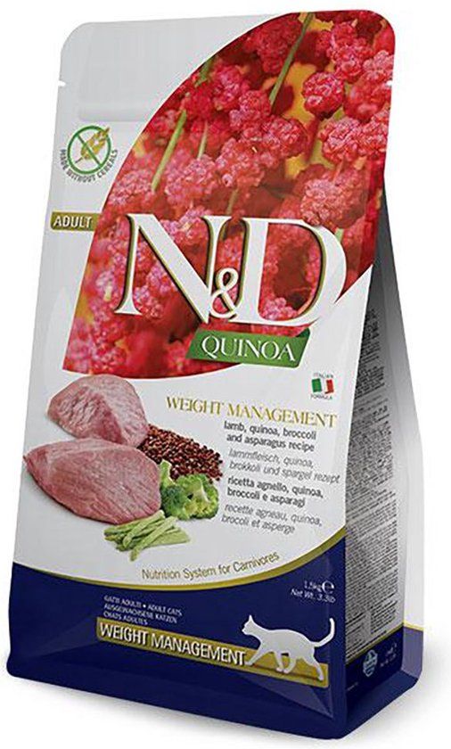 N&D Farmina N&D Quinoa Weight Management Adult Kattenvoer - Lam - 5 kg