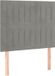 vidaXL Hoofdbord Lichtgrijs Fluweel 80x5x118/128 cm