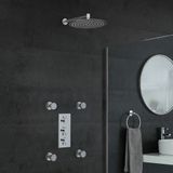 Doucheset Inbouw 2-Weg Thermostatisch D, 30cm Douchekop Zijdouches Chroom
