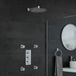 Doucheset Inbouw 2-Weg Thermostatisch D, 30cm Douchekop Zijdouches Chroom