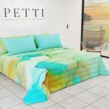 PETTI Artigiani Italiani - Sprei voor lente en zomer, voor eenpersoonsbed, design Ethnic 02, 100% hypoallergeen, microvezel, 100% Made in Italy
