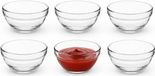 Alessandro assiettes de cuisine - 6x pièces - transparent - verre - dia 14 cm