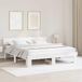 Maison Exclusive - Cadre de lit avec tête de lit, blanc, 200 x 200 cm, pin massif