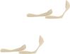 Esprit Solid Low 2-Pack onzichtbaar effen katoen multipack footies dames beige - maat 39-42
