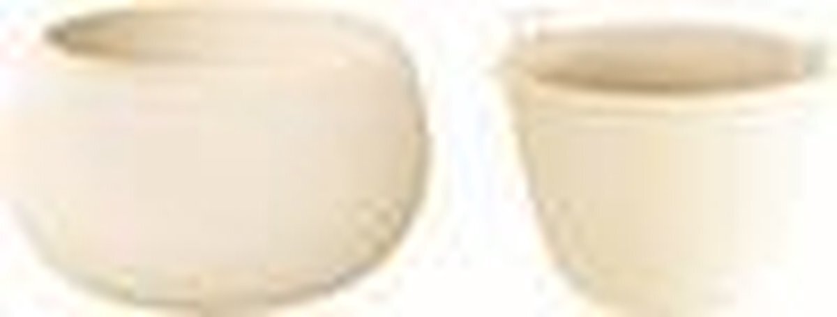 Prosperplast Ronde pot met aanbetaling, crème plastic 29x29x19 cm
