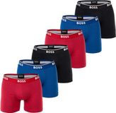 BOSS Boxershorts BoxerBr 3P Power Set van 6 - Rood/blauw/zwart - Heren - XXL