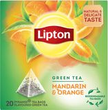 Lipton Green Tea Mandarin Orange - 80 Pyramid Tea Bags - 4 x 20 Bags - Value Pack