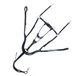 Kavalkade 5-punts jachthalsband, anatomisch Caya, Leer, Full, Zwart/Bruin