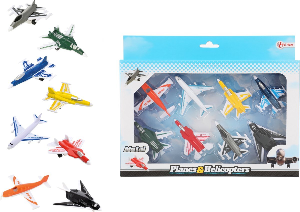 Toi Toys Vliegtuigenset Speedfighter - 8 stuks (26012A)