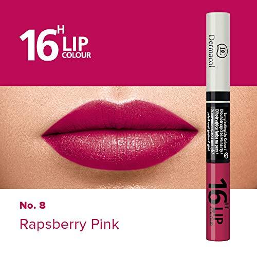Dermacol - Lip Colour 16 hours Long 2v1 color lip gloss, and 4.8 g odstín 8 -
