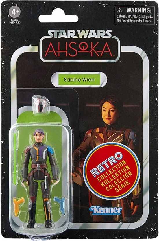 Star Wars Ahsoka Rebels Sabine Wren Retro Collection Action Figure - 9.5cm