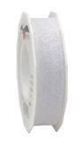 PRÄSENT C.E. Pattberg DERBY Decoratief lint in wit, 25 m kanten lint voor geschenkverpakking, 2,5 cm breed, accessoires voor decoratie en handwerk, decoratietape voor het inpakken van cadeaus