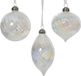 Decoris Kerstbal glas d8 cm transparant/iris a3