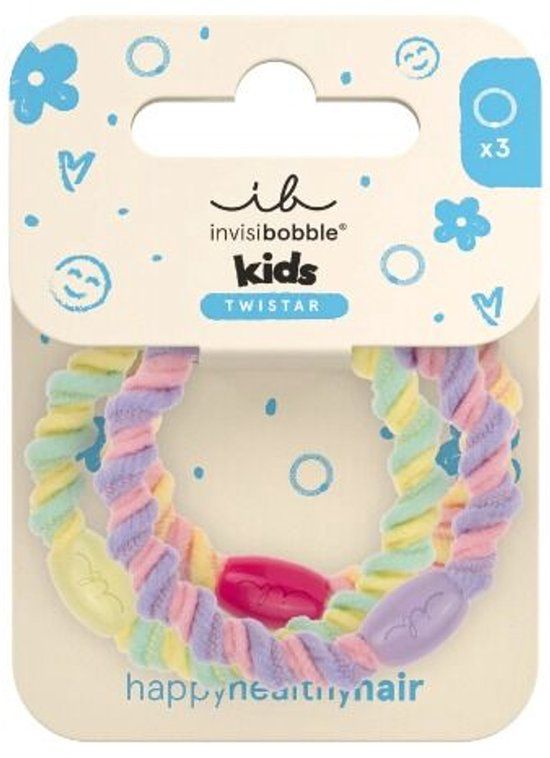 Invisibobble Twistar Kids Dreamy Braids - Haarelastieken voor kinderen - Groen