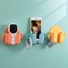 OEM Telefoonhouder Muur Zelfklevend Organizer Beugel + Datakabel Opladen - Stylische Slaapkamer Accessoire