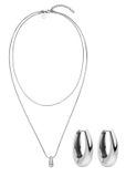 PURELEI Sieradenset Dewdrop Zilver Staal Vrouwen Volwassenen