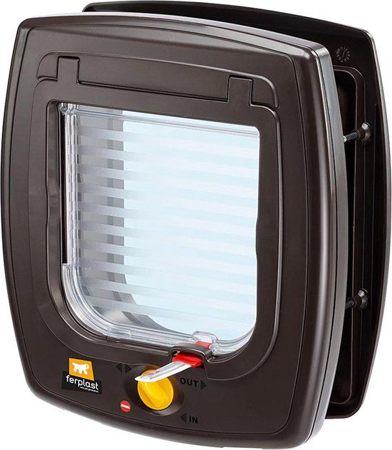 Ferplast Swing 5 - Katten- en Hondenluik - Bruin/Transparant