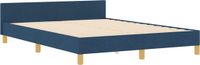 vidaXL Bedframe met hoofdeinde Blauw Stof 140 x 190 cm
