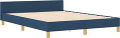 vidaXL Bedframe met hoofdeinde Blauw Stof 140 x 190 cm
