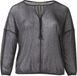 s.Oliver Blouse transparente avec fil à paillettes et pierres précieuses Femme Noir