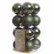 Decoris Ambiance Christmas kerstboom decoratie kerstballen groen 16 stuks