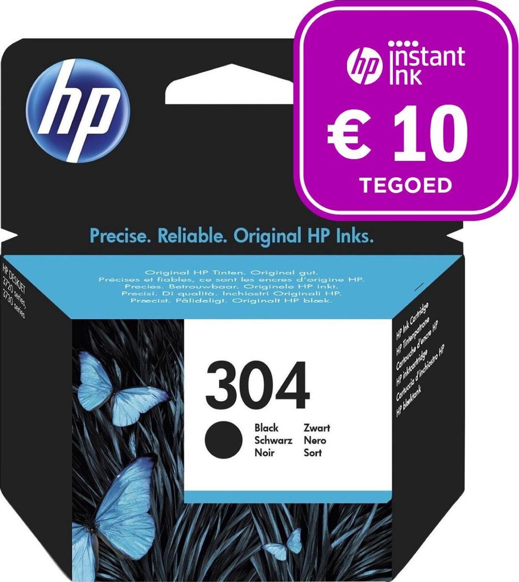 HP 304 - Inktcartridge zwart + Intant Ink tegoed