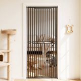 VEVOR barrière de sécurité, noir, métal, 70-86 cm largeur, 200 cm hauteur