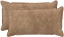 vidaXL - Kussensloop - 2 stuks - HOUTEN - Taupe - 40 x 70 cm - Katoensatijn