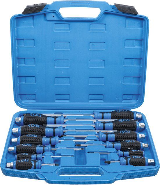 BGS 7895 schroevendraaierset 12-delig | Chroom-vanadiumstaal | Zwart, Blauw