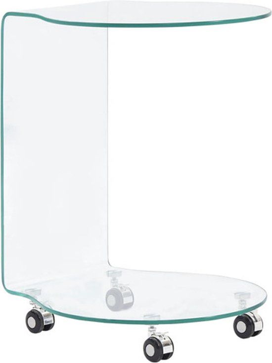 vidaXL Salontafel 45x40x58 cm gehard glas