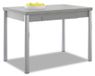 Table de cuisine Bol extensible en verre, métal, gris, 90x50 cm
