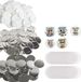 VEVOR Aangepaste badge 75 mm 200 verbruiksartikelen Kits Pin-badges Ronde badge-benodigdheden met deksel Metallic plastic bodem Papierfilm DIY Badge Maker