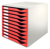 Leitz Ladenblok met 10 laden - Grijs/Rood